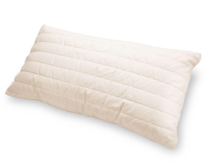 Almohada de algodón y lino con funda acolchada